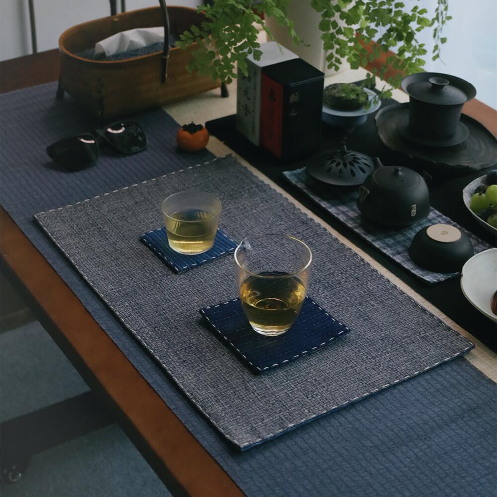 Handmade Vintage Coarse Cloth Tea Mat - Chinese Zen Style