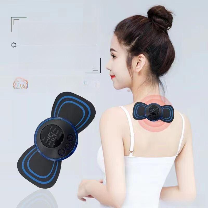 Rechargeable Neck, Back, and Shoulder Massager: Washable Patch for Lumbar and Cervical Relief