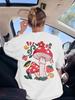 Mushrooms Delicious Strawberries Prints TShirts Women Basics Short Sleeve Tops Loose Soft T Shirts Summer ONeck Woman Clothes