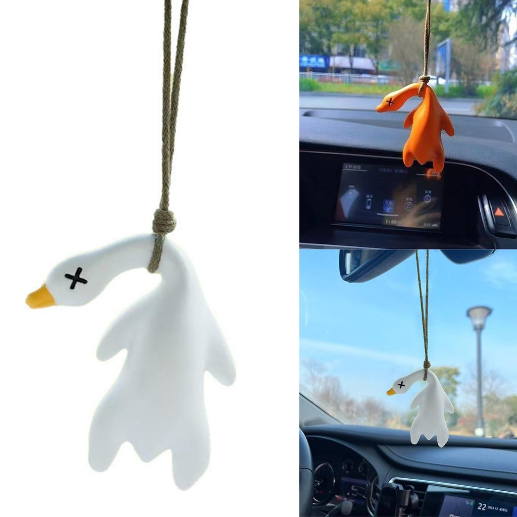 Uv Color Changing Duck Pendant with Ultraviolet Discoloration Effect Hanging Pendant for Car Rearview Mirror Decoration