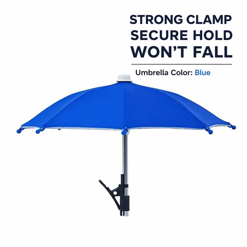 Mini Handless Umbrella Car Mobile Phone Parasol Cute Toy Umbrella with Its Own Clip Advertising Logo Customization