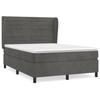 3129274 vidaXL Divan-lit Et Matelas Gris Foncé 140x200cm Velours