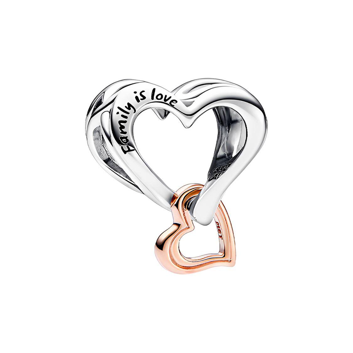 Pandora Two-Tone Hollow Heart Infinity Symbol Jewelry Accessories Women Jewelry Silver 782642C00 Box