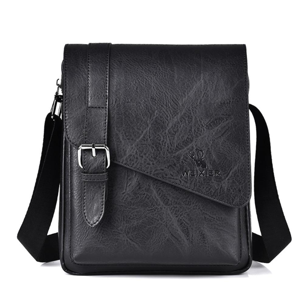 PU Leather Men s Messenger Bag Retro Style Versatile Men s Crossbody Bag Adjustable Strap Business Bag for Work & Travel