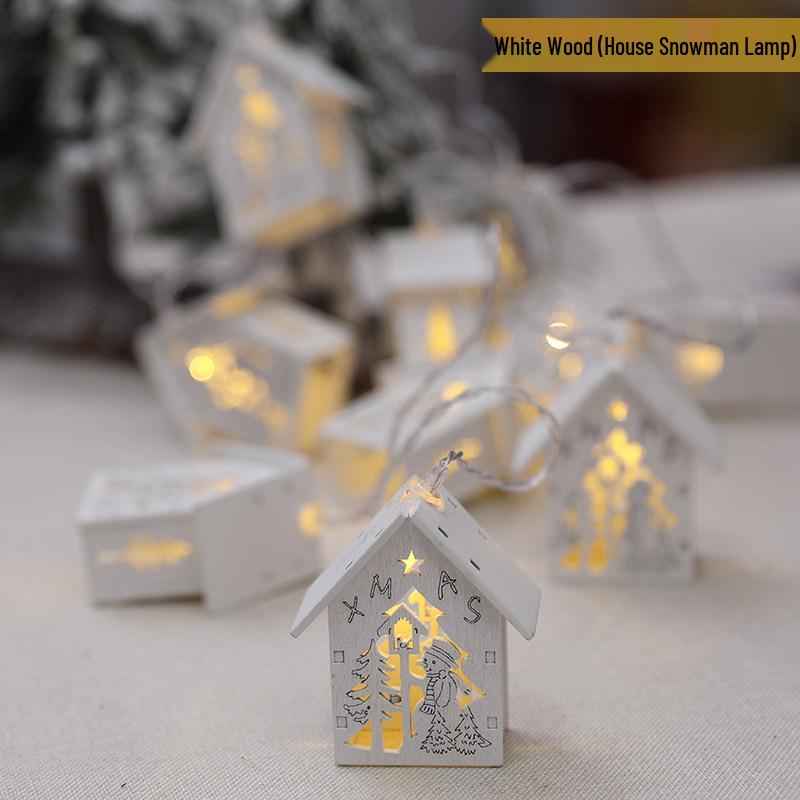 Indoor Christmas Wooden Snowflake String Lights: Creative Luminous Decor