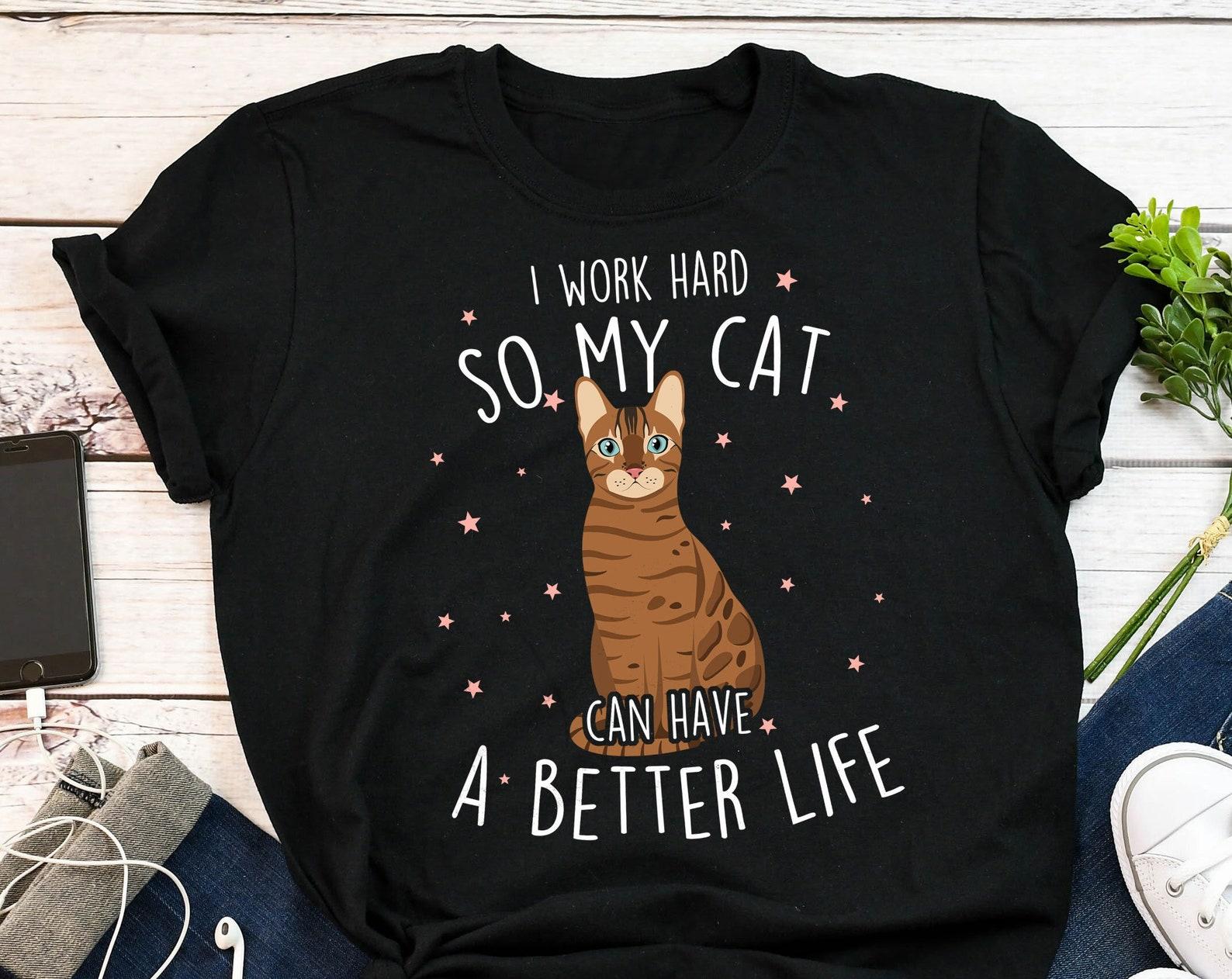 Bengal Cat Shirt, , , Cat Lover Gift, Cute Pet T-shirt, Bengal Cat Lover Tshirt, Bengal Cat Tee, Bengal Mom, Cat Dad, Animal 120