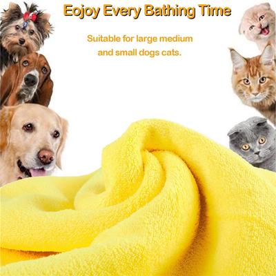 Pet Towel Quick Dry Dog Towel Bath Robe Soft Fiber Absorbent Cat Bath Towel Convenient Pet Cleaning Washcloth Pet Accessories