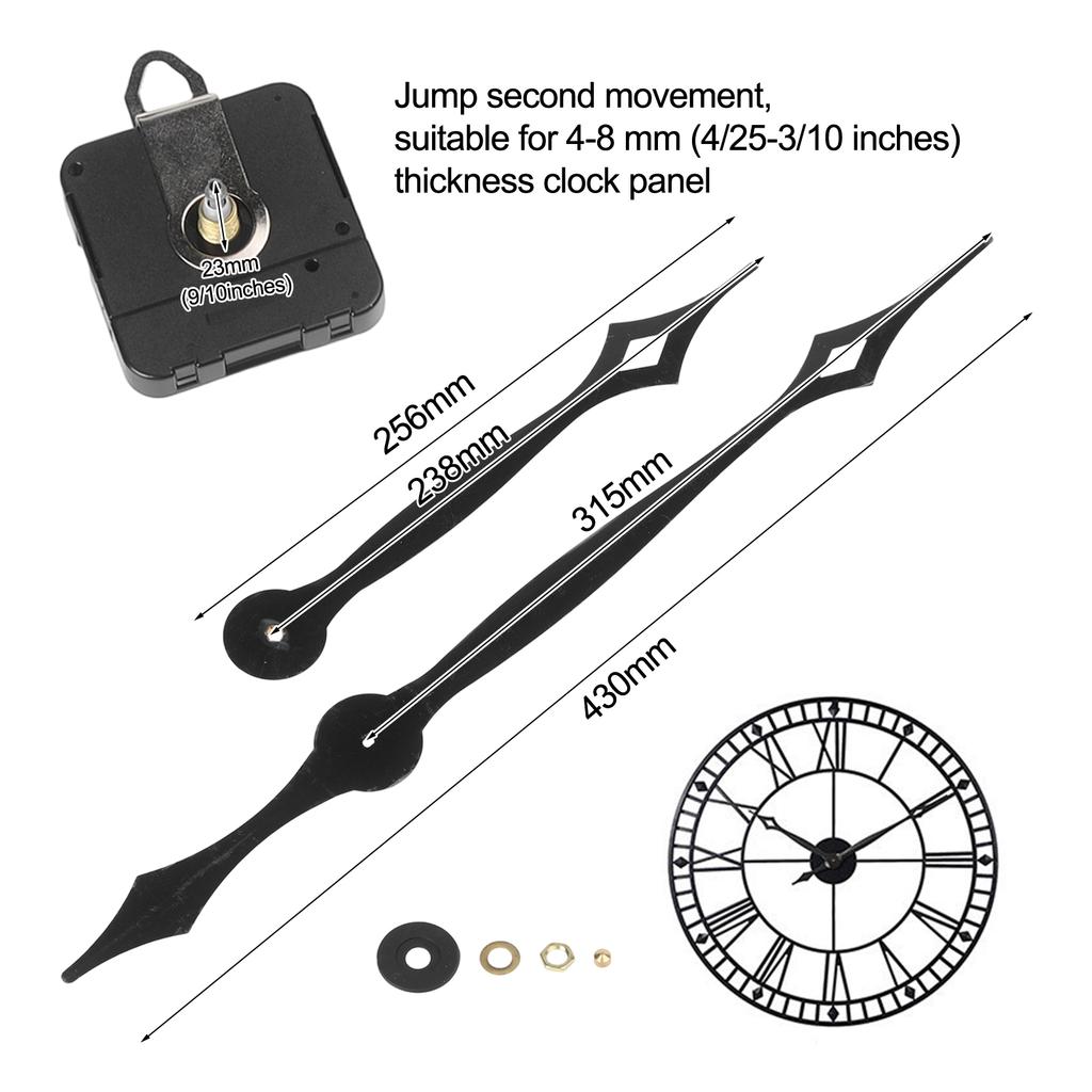 High Torque Quartz Clock Movement DIY Replacement Set for Large Clocks