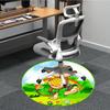 1pc Monkey BananasChair Carpet for Office, Indoor Non-Slip Washable Polyester Fiber Carpet, Mat For Office, Machine Washable