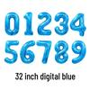 32-Inch Gold Number-Shaped Foil Balloons for Decorations