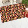 Funny Hamburger Doormat Cartoon Food Printed Floor Mat Non Slip Kitchen Rug Soft Carpet Welcome Mats Front Door Home Decor