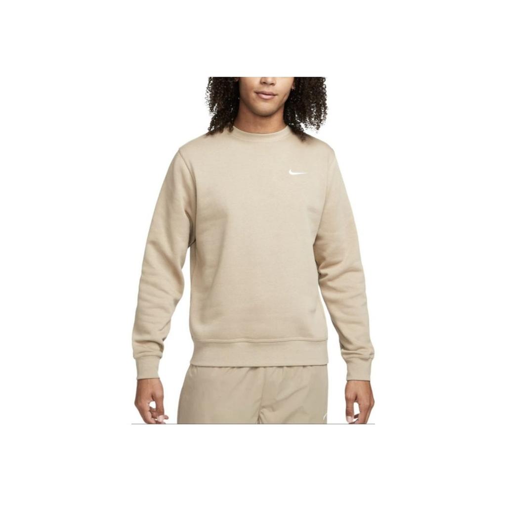 Nike Embroidered Logo Solid Color Sports Sweatshirt Men Tops Khaki 623459-250