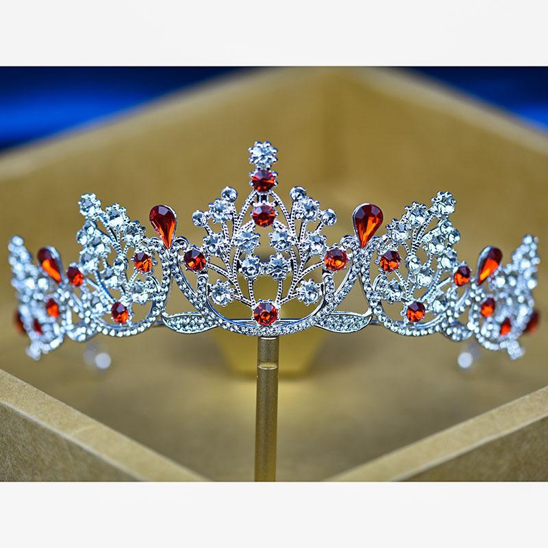 Bridal Crown Tiara Colored Diamond Coming of Age Ceremony Princess Bestie Gift Birthday Rhinestone Crown
