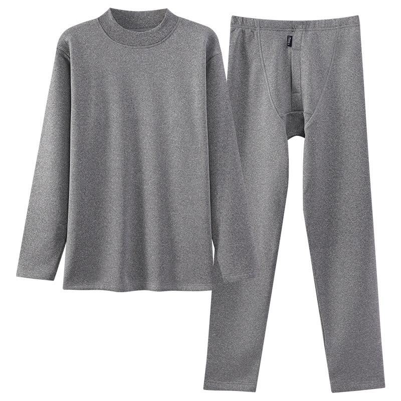 Lambswool-Enhanced Thermal Men's Base Layer Set – Thick, Plush, Cold-Proof Underwear for Autumn and Winter