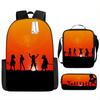 Popular Anime ONE PIECE Primary School Students Training Tutoring Cram School Backpack Pencil Case