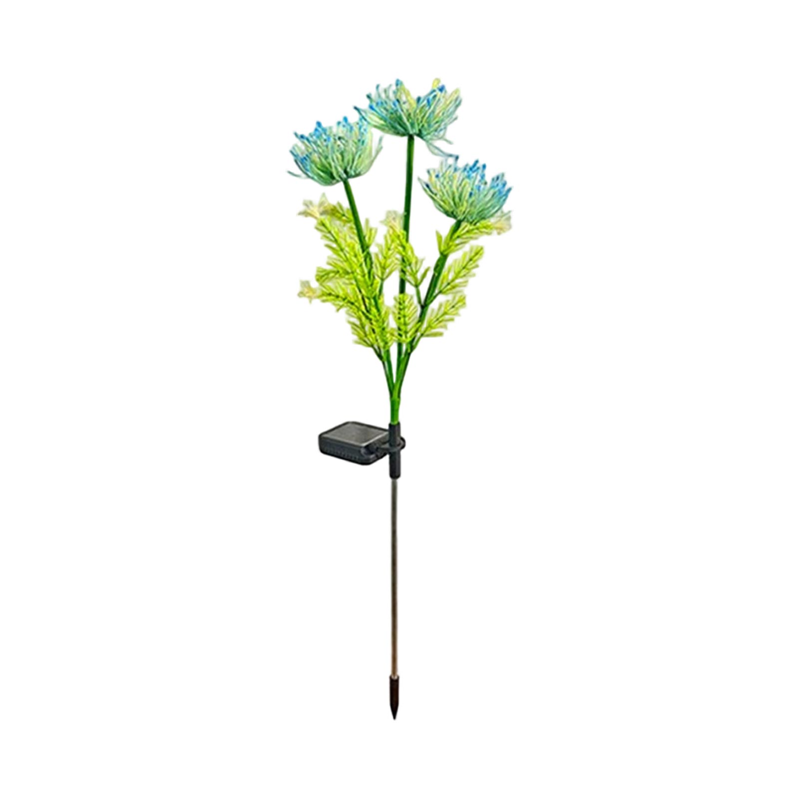 

Solar Powered Garden Light Outdoor Decorative Lawn Stake with Artificial Flower Design and Stainless Steel Pole for Yard Pathway Lighting One Size синий