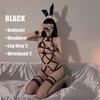 Sexy Bunny Cosplay Leather Bondage Hollow Out Full Body Cage Lingerie Temptation Uniform Naughty Woman Erotic Bodysuit