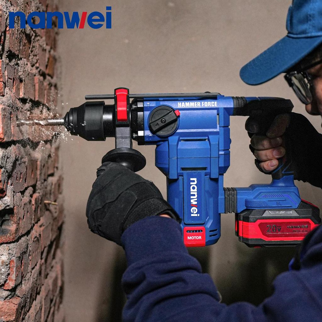 NANWEI 4J electric hammer drill, 1200 rpm, drilling range 6-16 mm