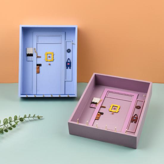 Wall Mount Key Holder Cute Door Frame Key Organizer with Multiple Hooks for Wall Entryway Bathroom Living Room Office Friendsip Gifts for TV Show