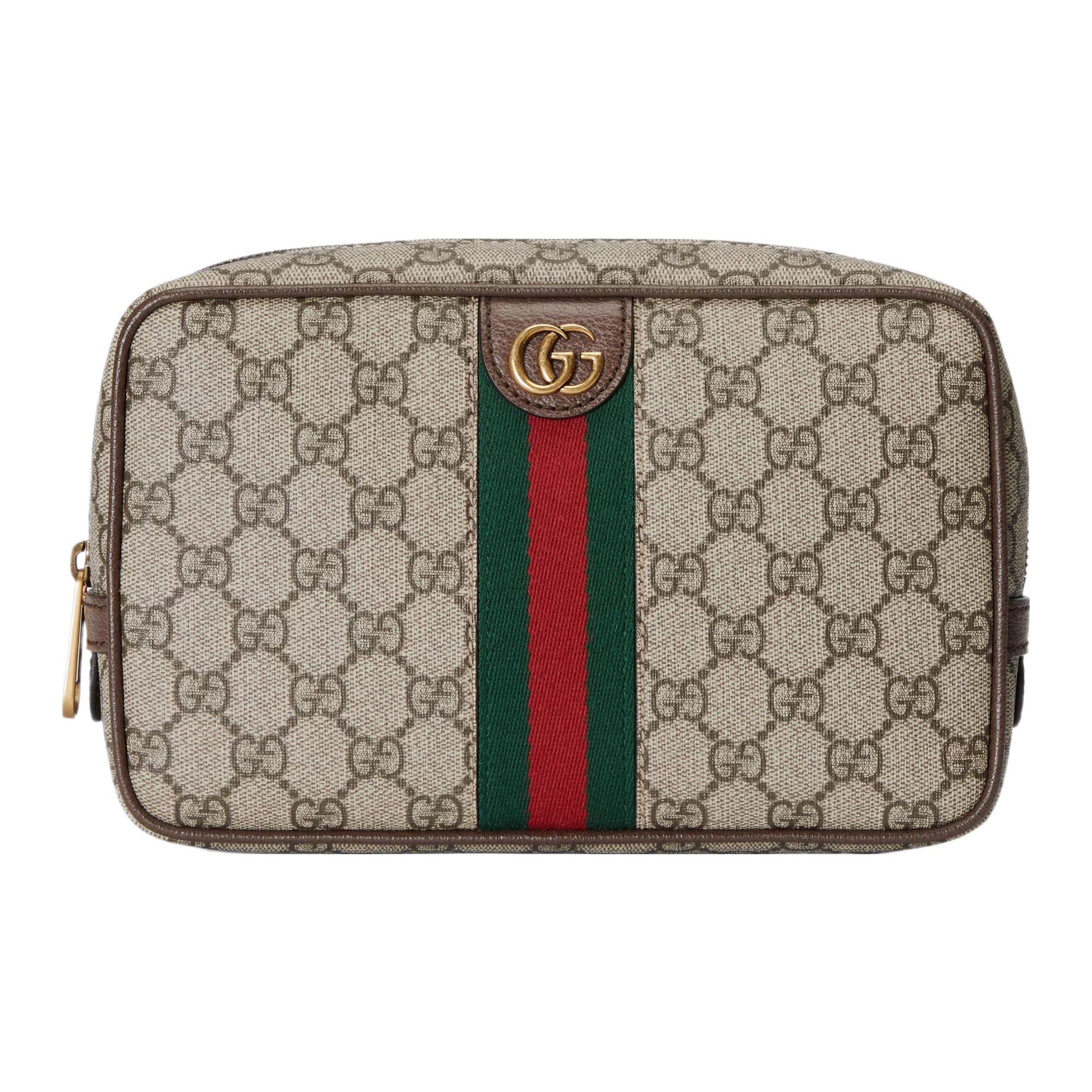 

Gucci Золотиста Сумка для туалетного приладдя у формі Double G Жіноча сумка для туалетного приладдя Бежевий Ебеновий 760019-96IWT-8745 Box(Basic Set+Box)
