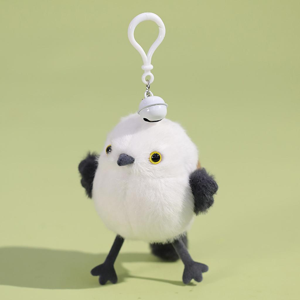 Non-Toxic 1Pc Cute Chirping Bird Parrot Shake And Make Sound Plush Toy With Keychain Bell Flamingo Backpack Pendant Decor Christmas Gift