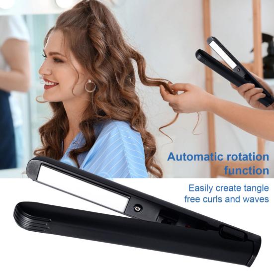 Alisador de cabelo USB portátil, aquecimento rápido, modelador de cachos elétrico, franjas de cabelo liso, mini modelador de cachos, ferramenta de viagem para mulheres