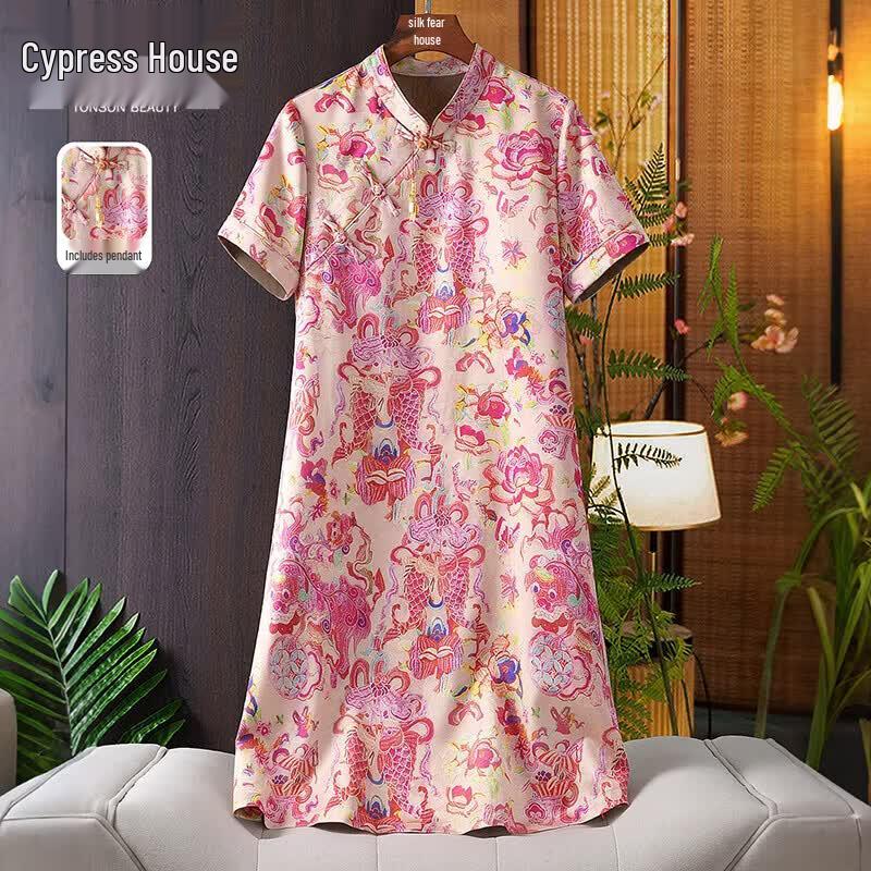New Chinese Style Floral Qipao Dress XL