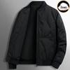Leichte Herren-Pufferjacke mit Entendaunen - Stilvoller Herbst/Winter Stehkragen, Kurz und Warm