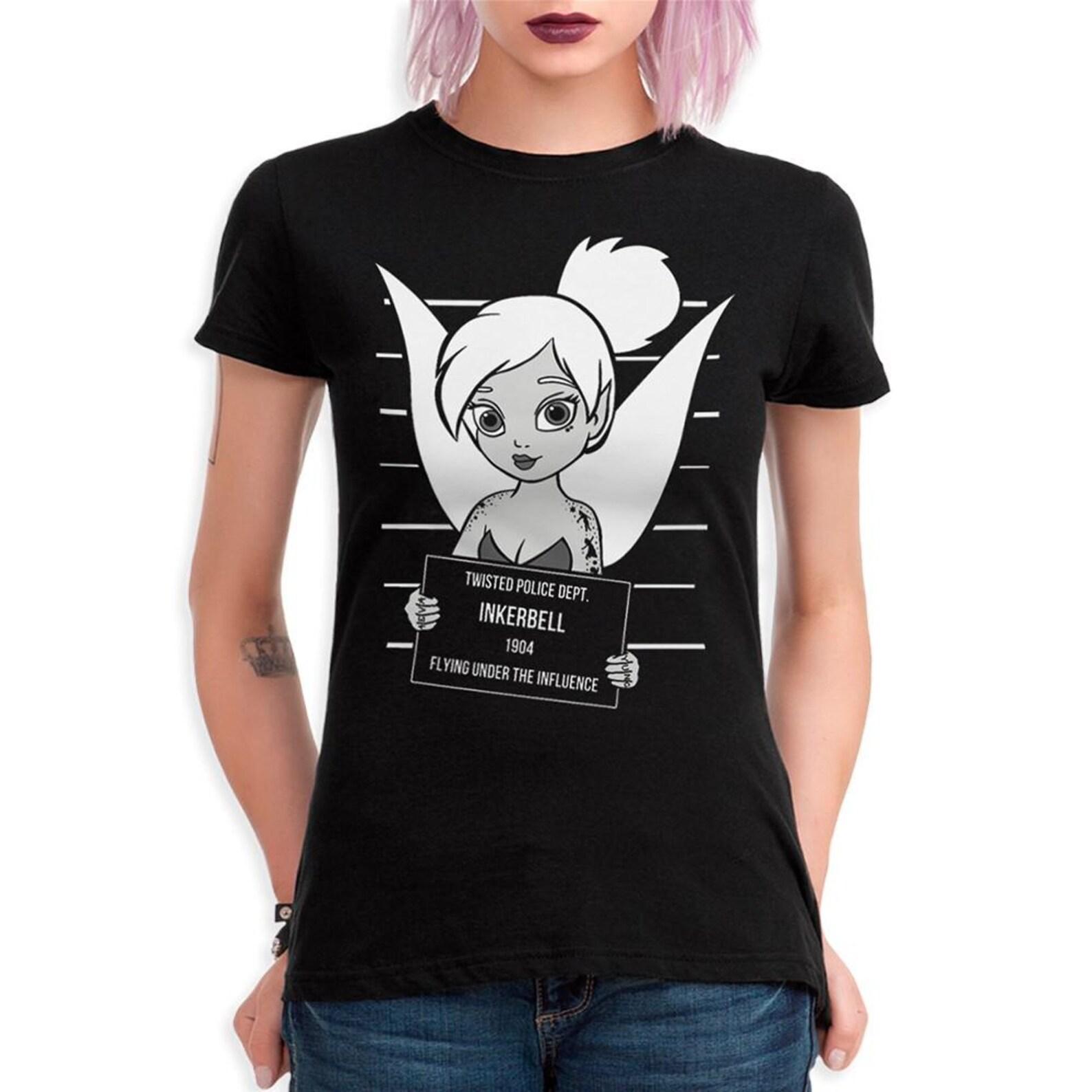 Tinker Bell Twisted Police Dept Funny T-Shirt, Peter Pan Shirt (DIS-233350) 4XL