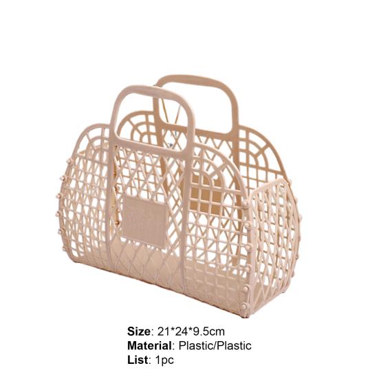 Wielofunkcyjny pusty kosz do przechowywania z tworzywa sztucznego o dużej pojemności, jasny kolorowy kosz do kąpieli do domu