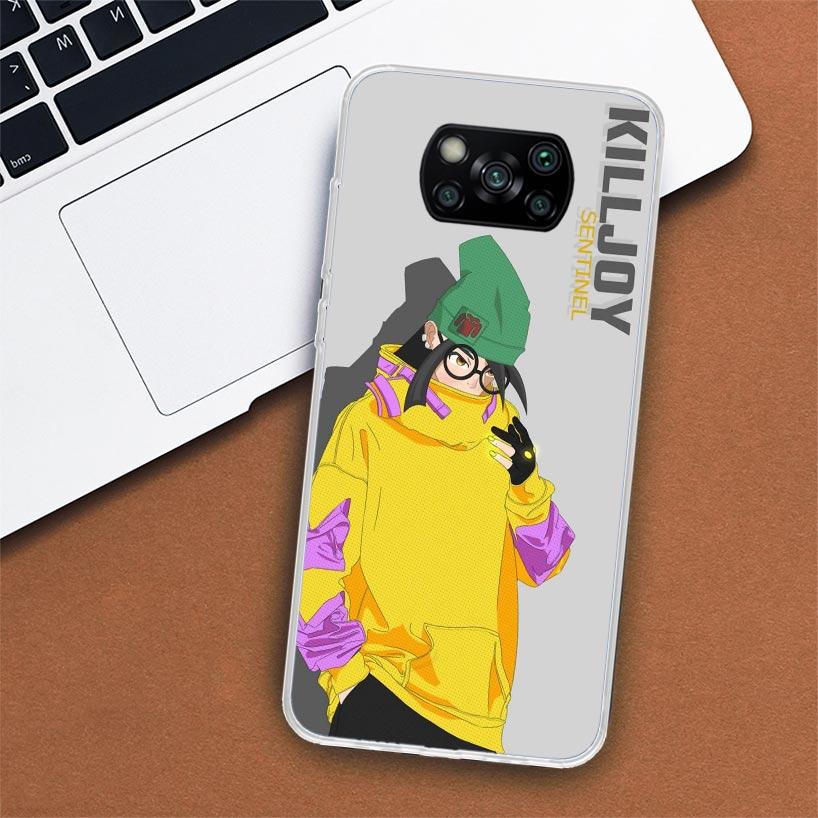 Valorant Killjoy Phone Case For Xiaomi Poco X3 Nfc X4 Gt X5 Pro M5S M4 M3 M2 F5 F4 F3 F2 F1 Mi Note 10 Fundas Shell