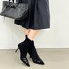Fashion SUOJIALUN 2025 New Brand Women Ankle Boots Fashion Pointed Toe Ladies Elegant  Short Boots Thin High Heel Dress Chelsea Pumps
