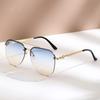 1/2PCS Retro Metal Sunglasses Half Frame Double Beam Vintage Fashion Sunglasses for Women Men