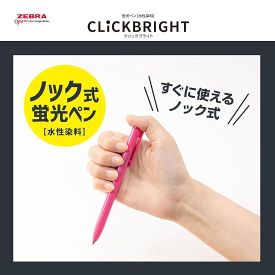 Zebra Highlighter ClickBright Light Blue 10-pack B-WKS30-LB