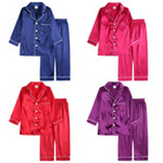 Children's Gold Velvet Pajamas - Autumn/Winter Homewear for Boys and Girls