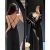 2025 Women's Summer V-Neck Ice Silk Nightgown: Elegant High-End Homewear