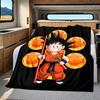 1pz Coperta in Flanella con Stampa Son Goku, Alta Qualità per Tutte le Stagioni, Decorazione per la Casa, Calore e Comfort, Perfetta per Regali di Natale