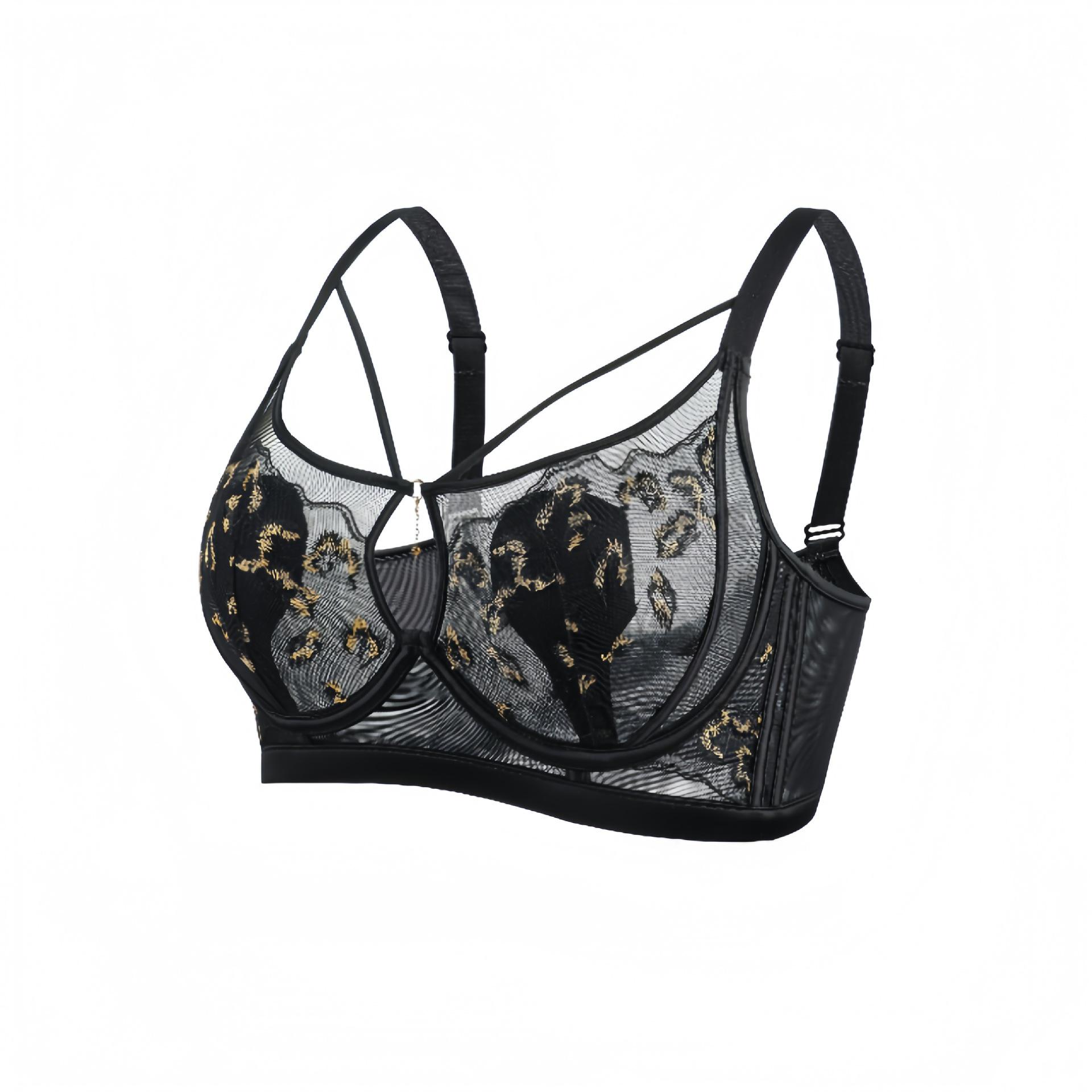 

Французское кружево Сексуальный ультратонкий летний бюстгальтер: Удобный, Дышащий, с Боковой Поддержкой, Предотвращающий Провисание для Женщин 40/90 BC