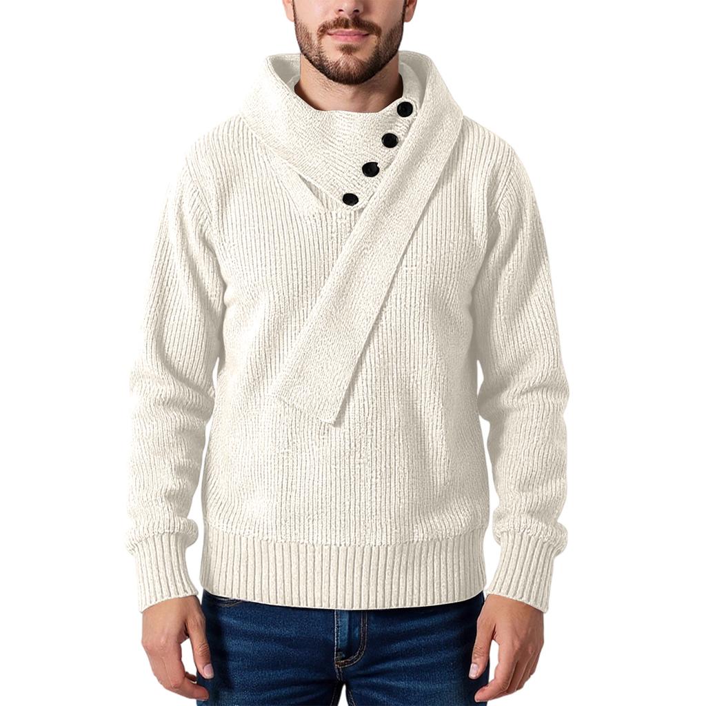 Men's  Fashion  Knitting  Pullover  Long Sleeves  Loose  Round Neck  Sweater