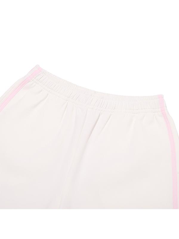 KIRSH Line Detail Track Shorts [White]
