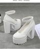 Fashion New Arrival Women's Fashion Boots with Waterproof Platform and Thick Heels 14cm Chunky Heel, High Heels for Nightclub and Show
