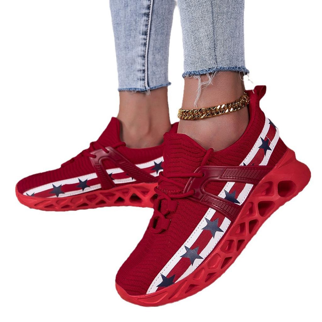 New large size blade breathable sports casual shoes non-slip shock absorption running couple mesh shoes women's shoes