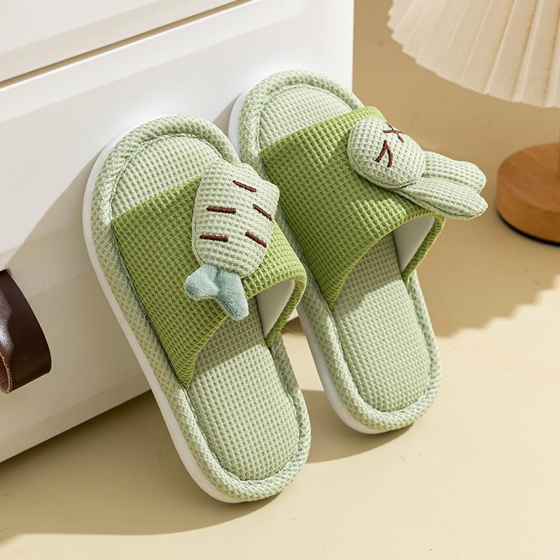 Kinder Hausschuhe Leinen Indoor Kindergarten Mädchen Frühling und Herbst Kinder Eltern-Kind Baby Jungen Boden Rutschfest Zuhause Schuhe