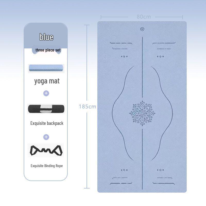 2026 Women's TPE Non-Slip Thickened Yoga Mat - Shock Absorbing & Sound Insulating