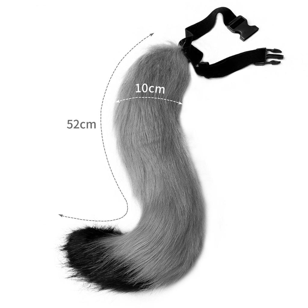 Popular Halloween Beast Claws Faux Plush Fox Ears Headband & Tail Cosplay Accessories