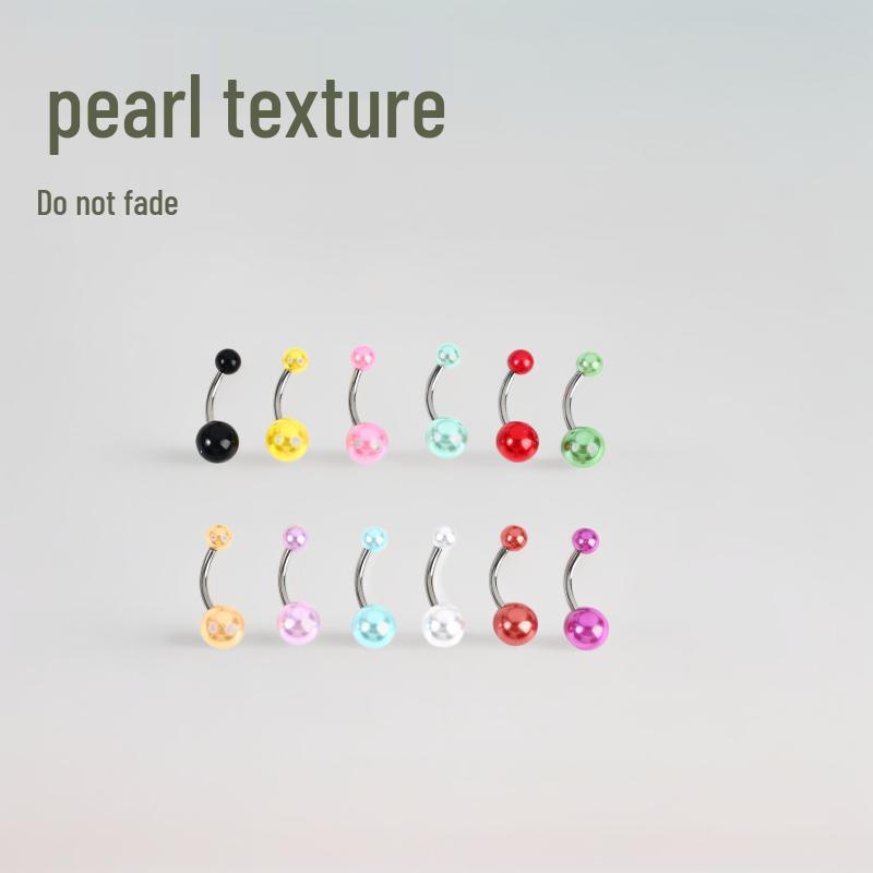 Perlen Bauchnabelring Körperpiercing Schmuck – Edelstahl, Nicht verblassend