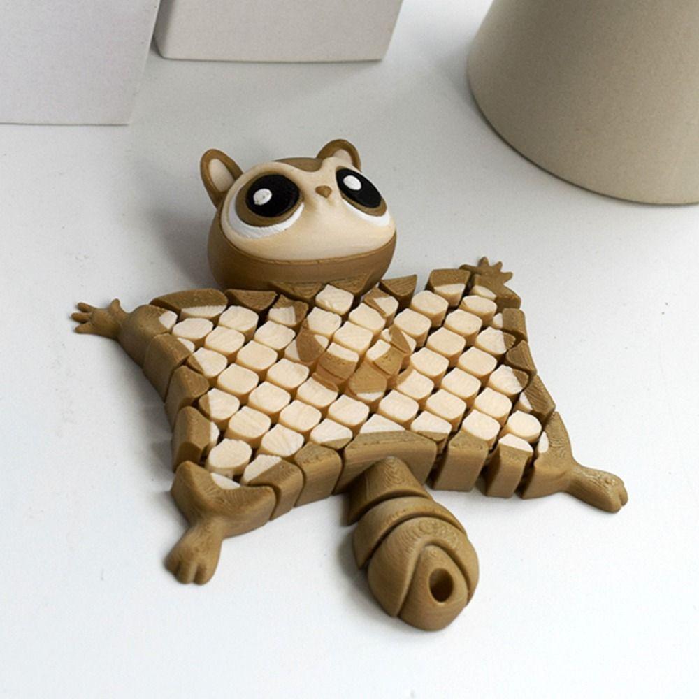 Cute Flying Squirrel Pendant Creative 3D Printed Simulation Toy Model Display