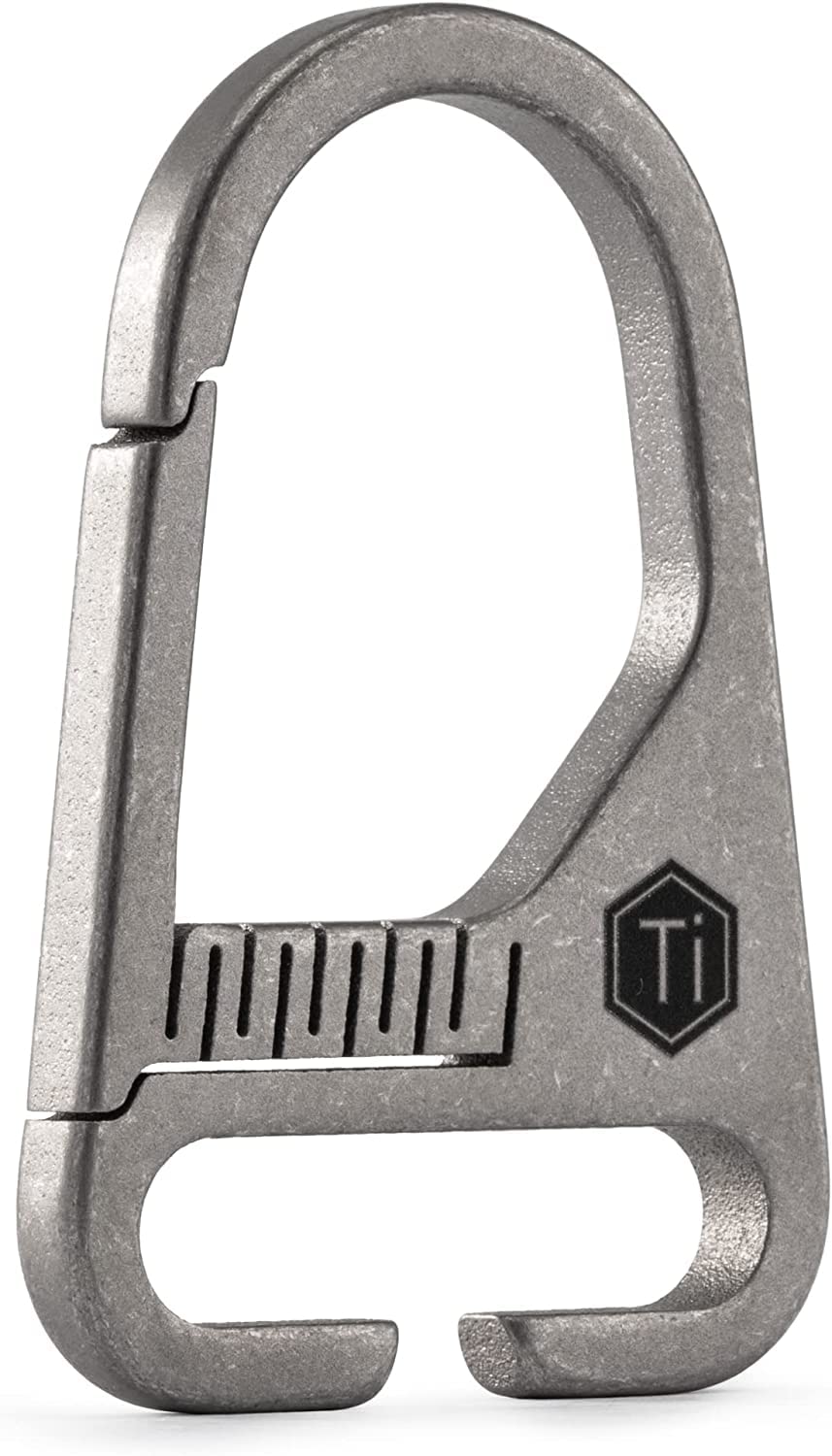 

KeyUnity KB00 Титановый карабин-брелок с панелью-петлей для нашивок, для улицы, 2 цвета, и кемпинга,