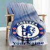 Chelsea Customize Text Blanket Throw Personalized Blanket Ultra-Soft Suitable for Picnics Living Room Couch Bed Ideal for All Seasons