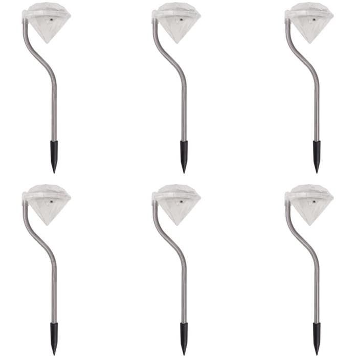 VidaXL 6x Lumière LED Solaire de Jardin Lampe d'Extérieur Éclairage de jardin 42341